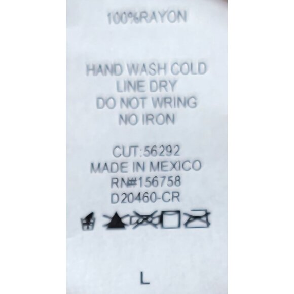 Honeyme Colorblock Tiered Midi Dress Rayon Flowy Womens Size L New - Picture 6 of 8